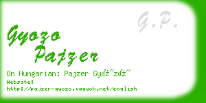 gyozo pajzer business card